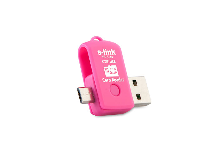 S-Link Sl-U94 Usb Mikro Kart Okuyucu Pembe