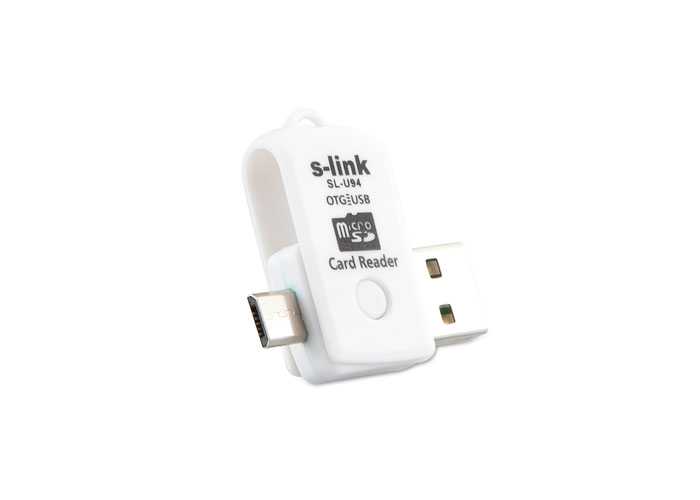 S-Link Sl-U94 Beyaz Usb To Mikro 5 Pin + Kart Okuyucu Otg Çevirici 9579510