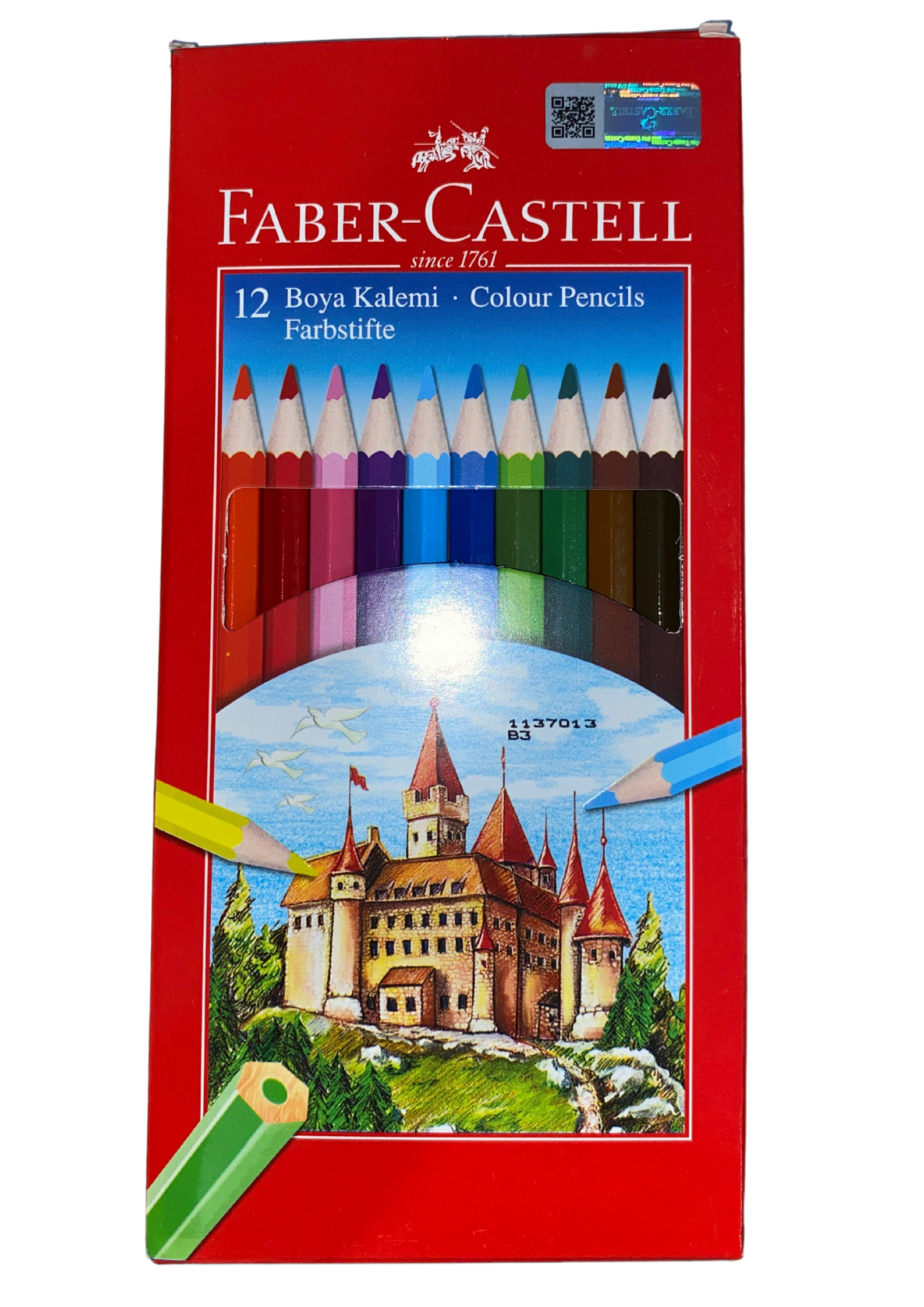 Faber Castell Karton Kutu Boya Kalemi Tam Boy 12 Renk