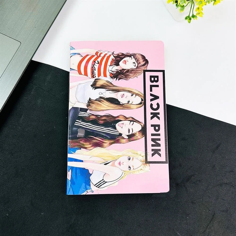 Bam Lastikli Defter Sert Kapak Çizgisiz 160yp-Black Pink