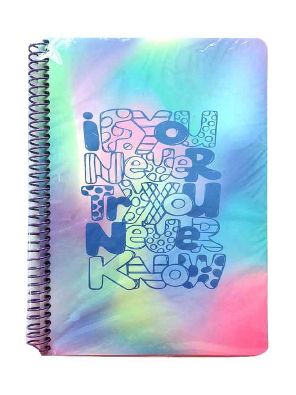 Lizy Collection Spiralli Defter SPRB5 - İf You Never Try You Never Know