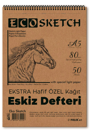 A5 Eko Sketch Kitap Kağıdı 80gr 50 yp