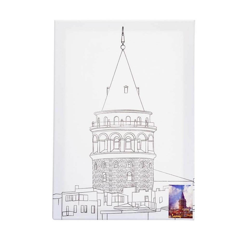 Ceoart Desenli Tuval 35x50  - Galata Kulesi