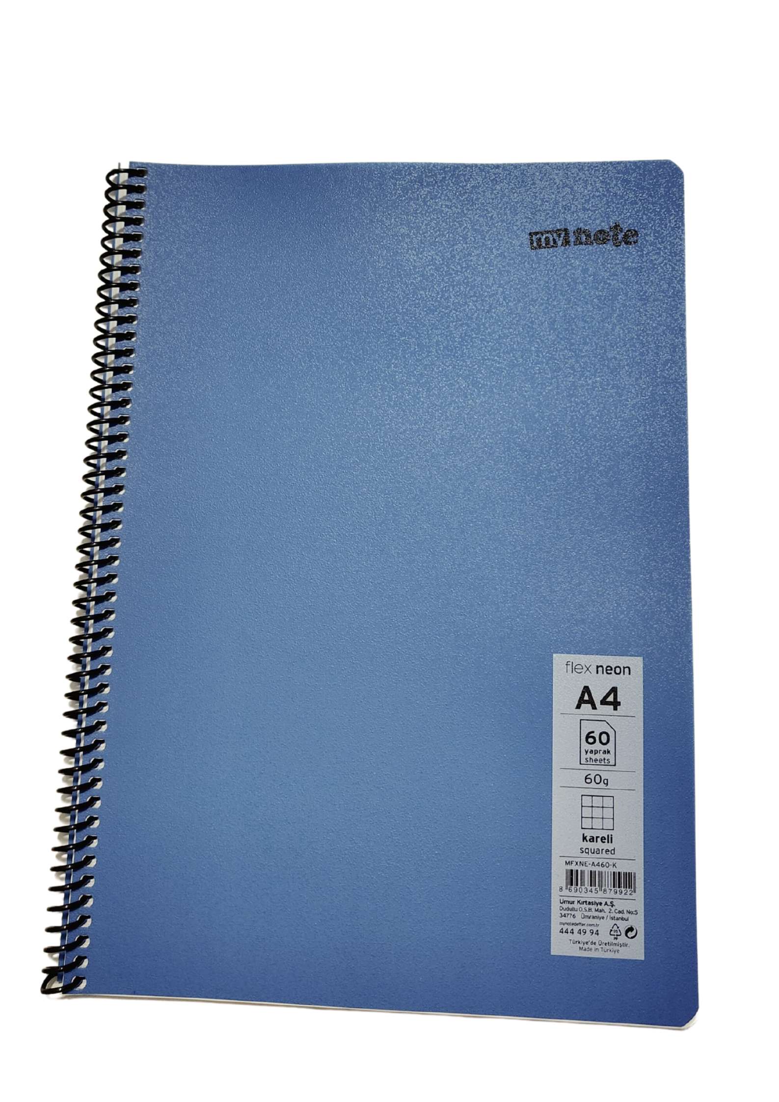 Mynote Flex Neo Defter A4 60 Yp Kareli - Lacivert