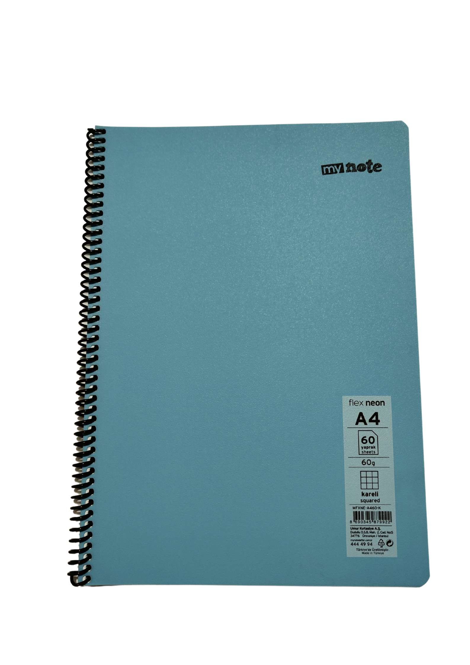 Mynote Flex Neo Defter A4 60 Yp Kareli - Mavi