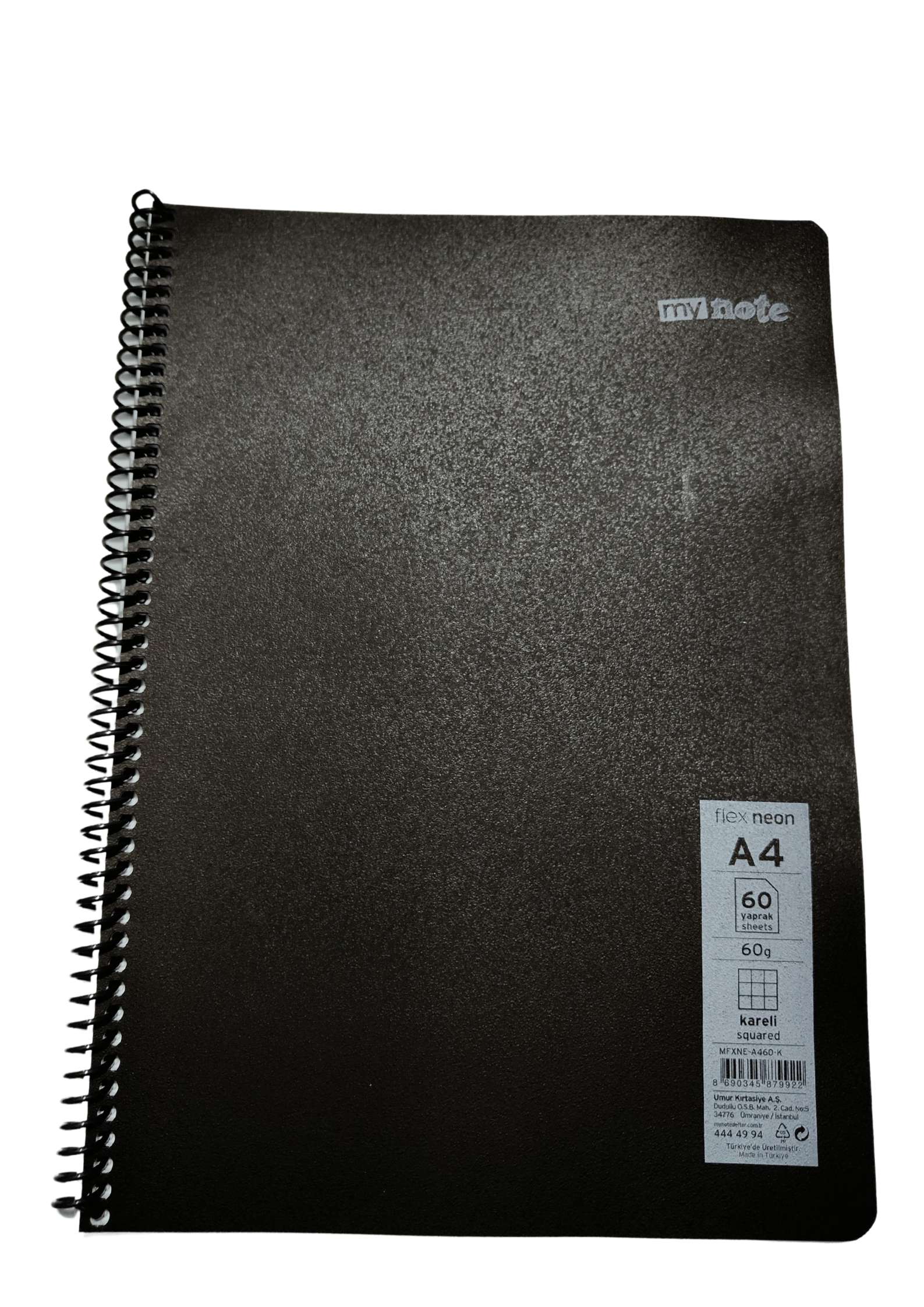 Mynote Flex Neo Defter A4 60 Yp Kareli - Siyah