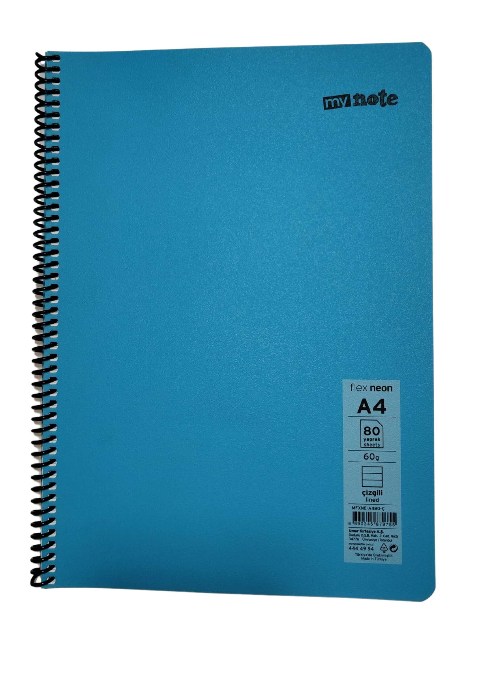 Mynote Flex Neo Defter A4 80 Yp Çizgili - Mavi