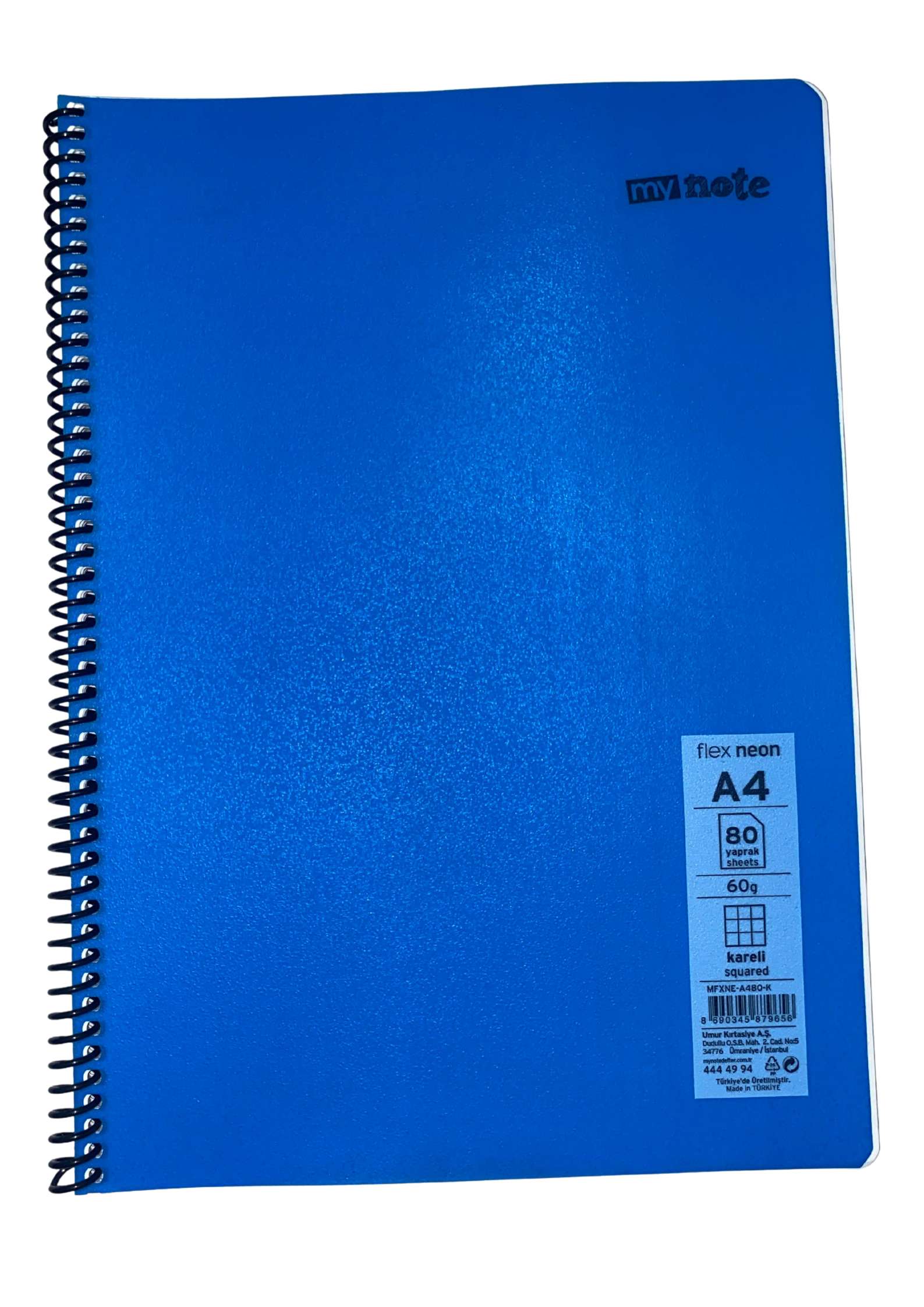 Mynote Flex Neo Defter A4 80 Yp Kareli - Mavi