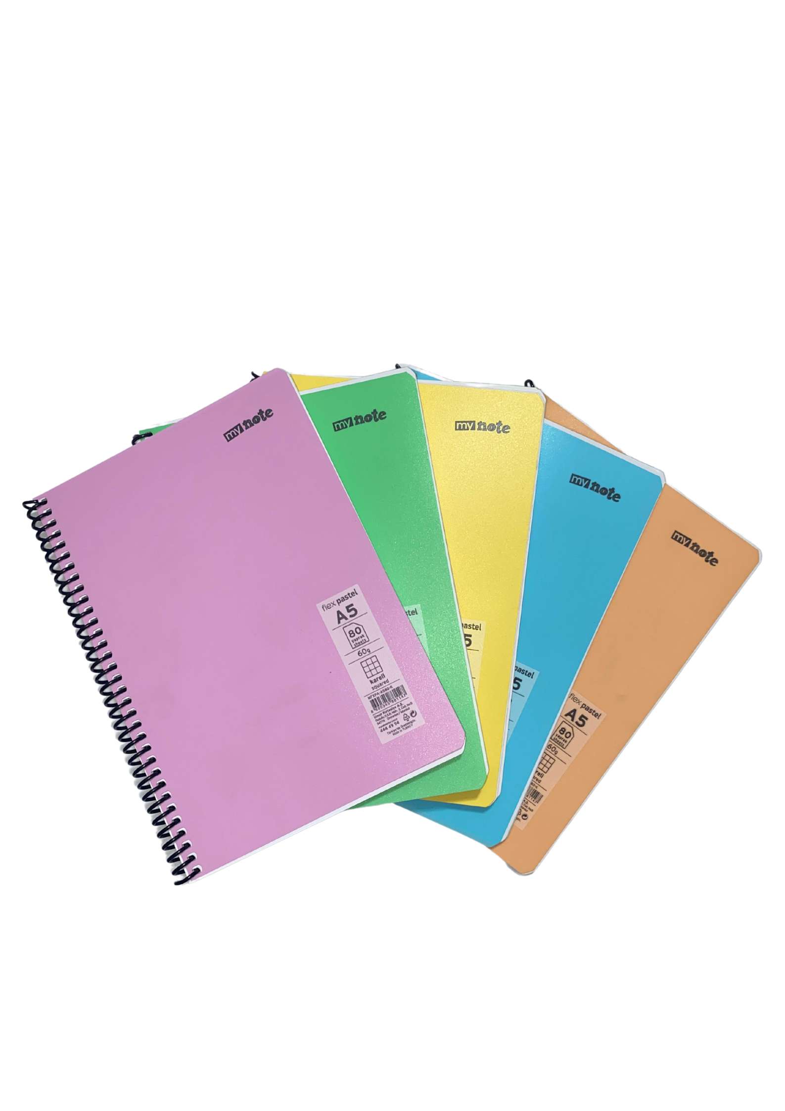 mynote FLEX PASTEL Defter A5 80 yp Kareli