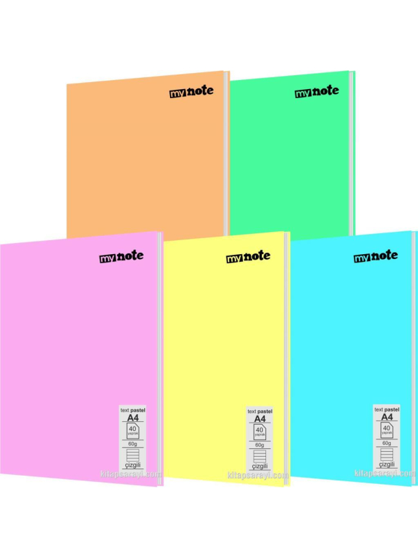 Mynote Text Pastel Defter A4 40 Yp Çizgili