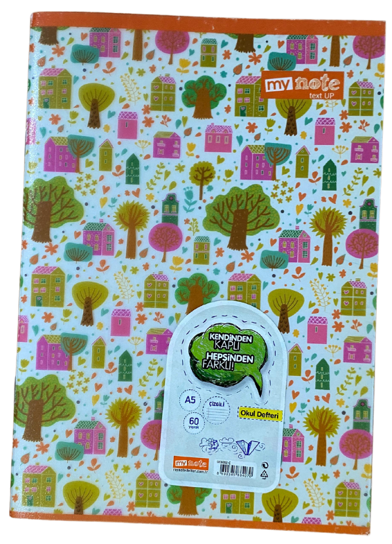 Mynote Text Up Defter A5 60 Yp Çizgili - Ağaç