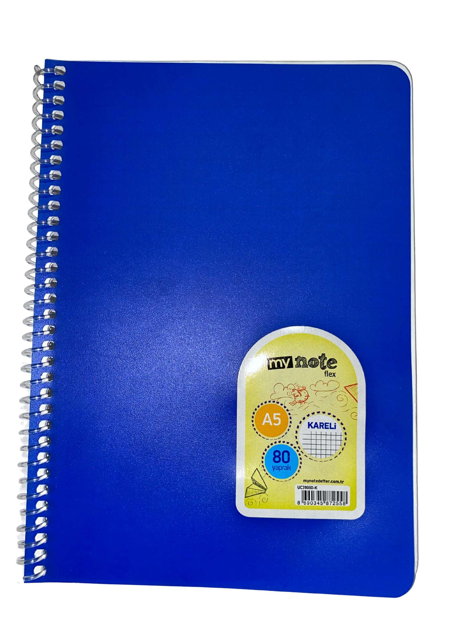 Mynote Flex Defter 80yp A5 Kareli - Lacivert