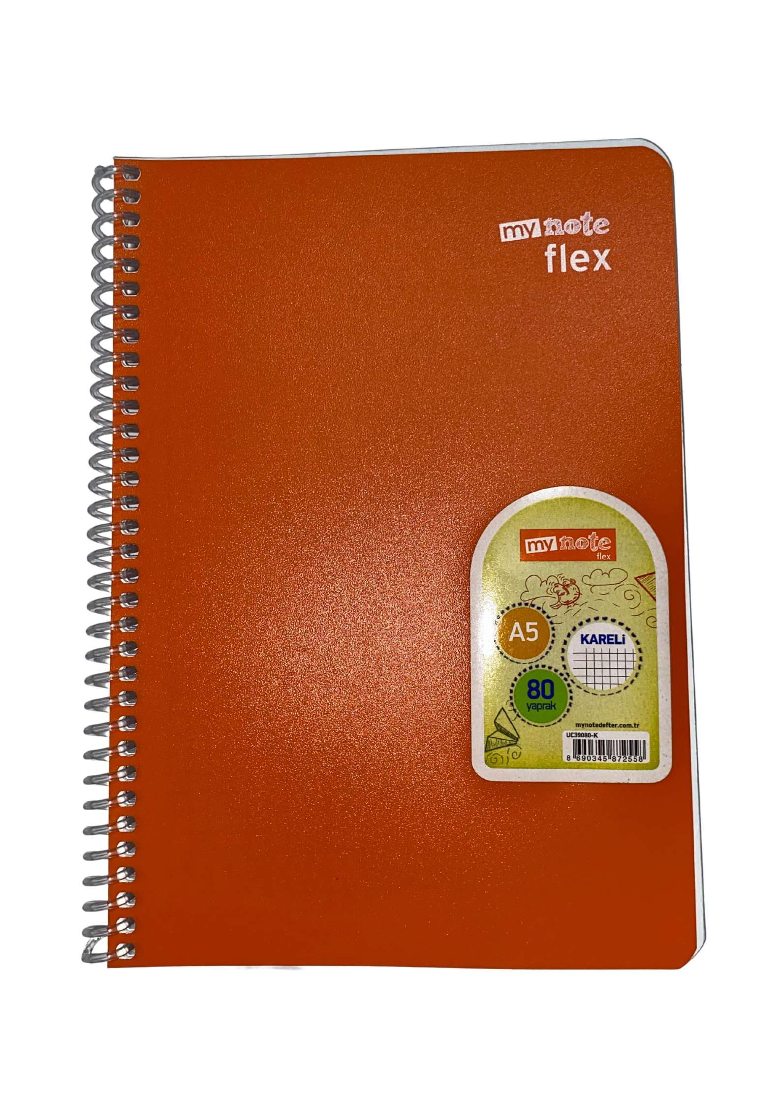 Mynote Flex Defter 80yp A5 Kareli - Turuncu