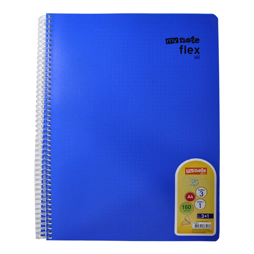 Mynote Flex All 3K+1Ç A4 160yp Defter - Lacivert