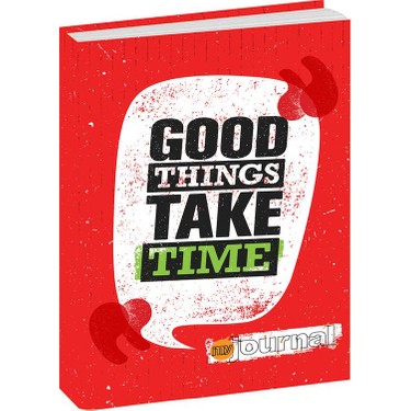 Mynote Myjournal Sert Kapak Defter 14x20 96yp Noktalı -  Kırmızı - Good Things Take Time