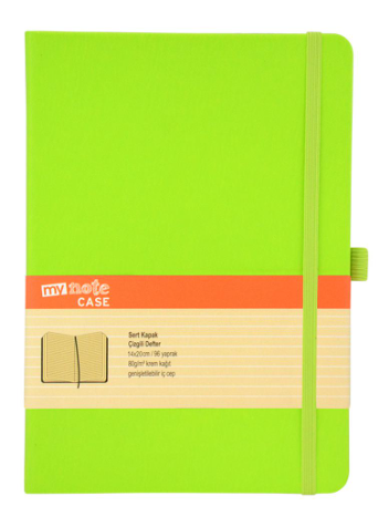 Mynote Case Extra14x20 Defter 96yp Çizgili - Yeşil