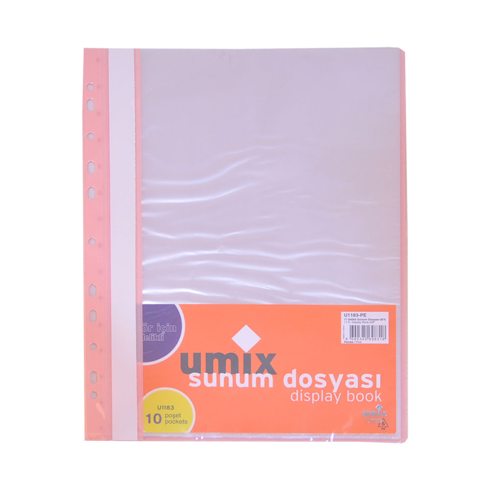 Umix Delikli Sunum Dosyası Toz Pembe 10lu