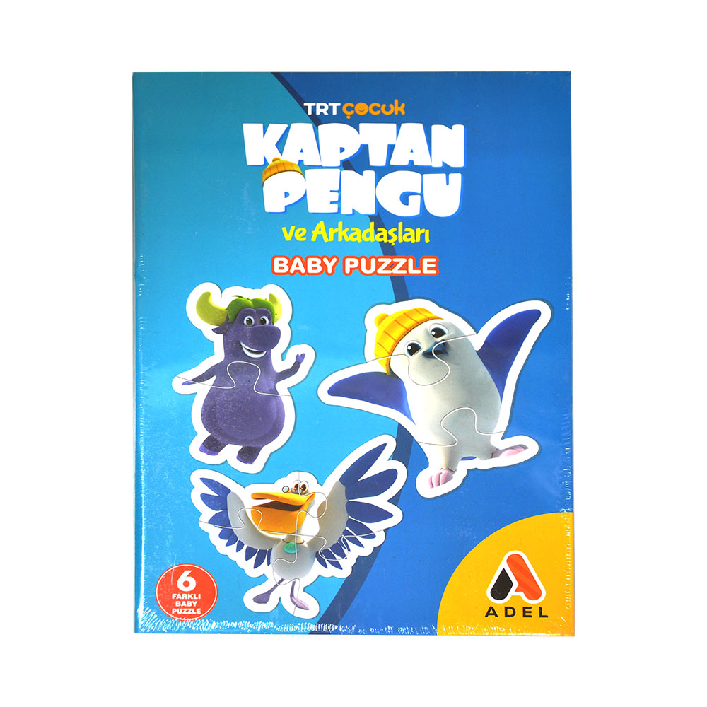 Adel Kaptan Pengu Ve Arkadaşları Baby Puzzle 6 Farklı Puzzle