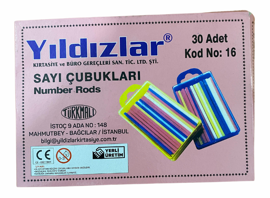 Yıldızlar Sayı Çubuğu Plastik Kutulu