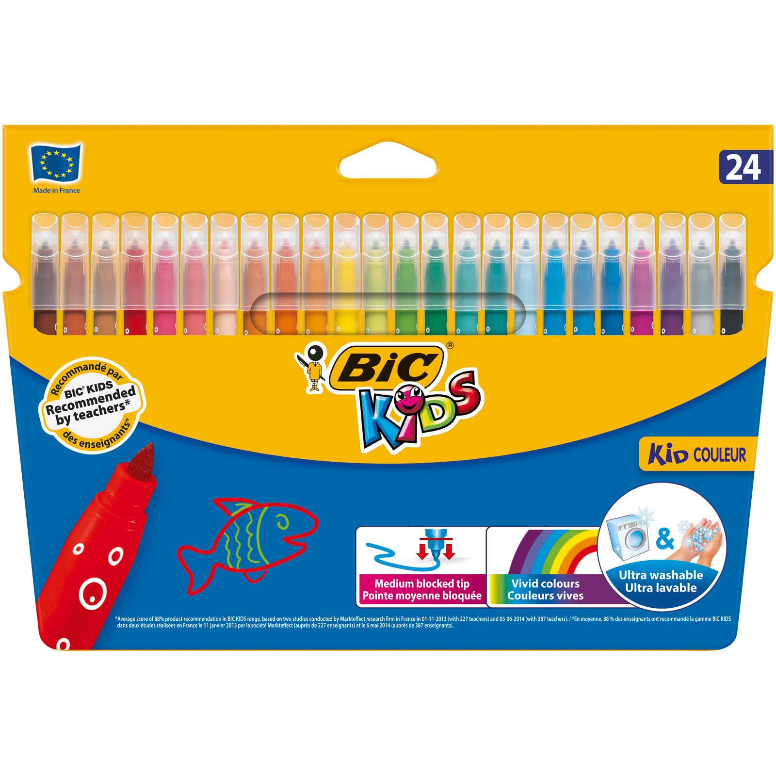 Bic Kids Couleur 24 lü Keçeli Boya Kalemi + Yıkanabilir