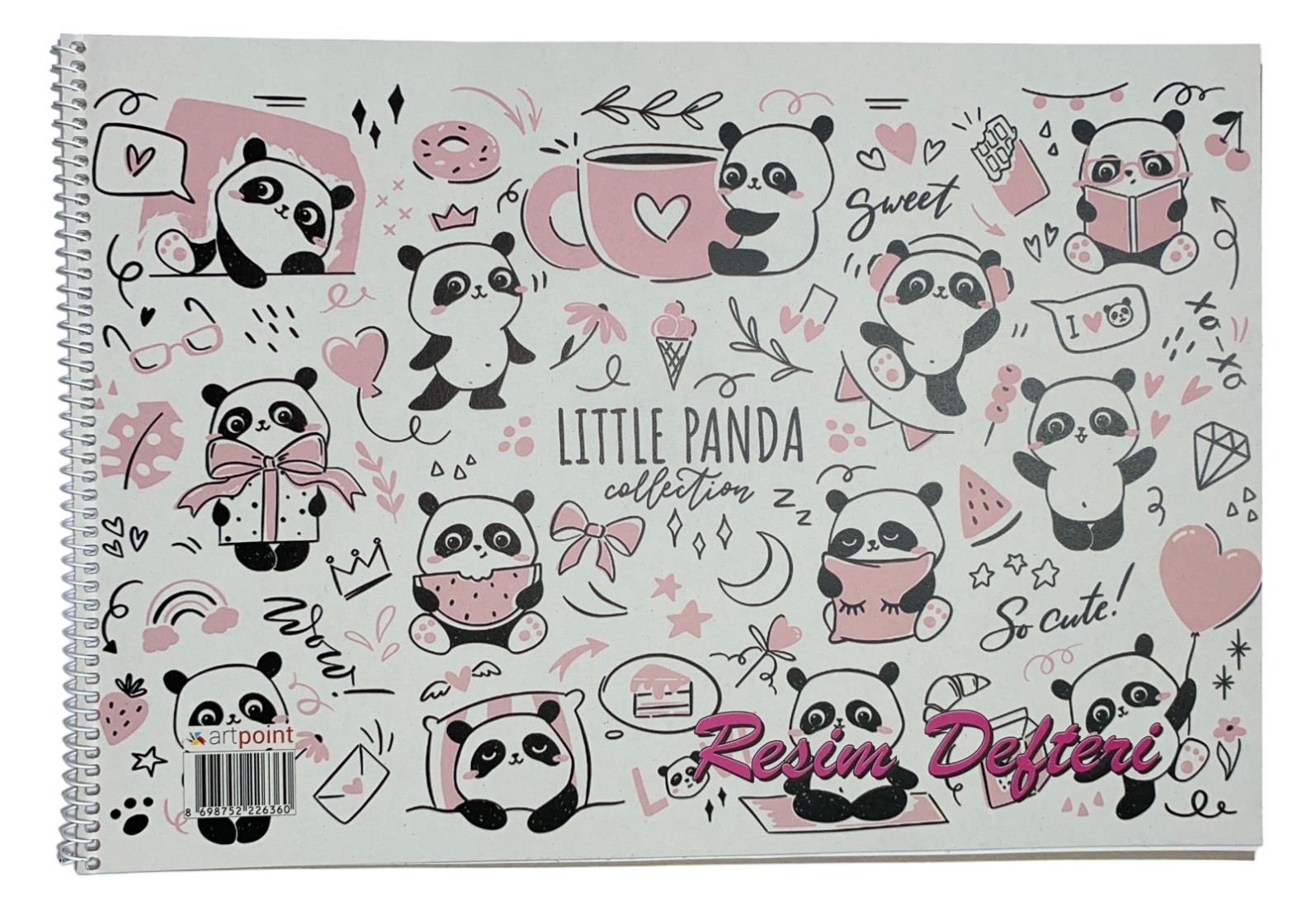 Artpoint Resim Defteri Orta Boy 25x35-Panda