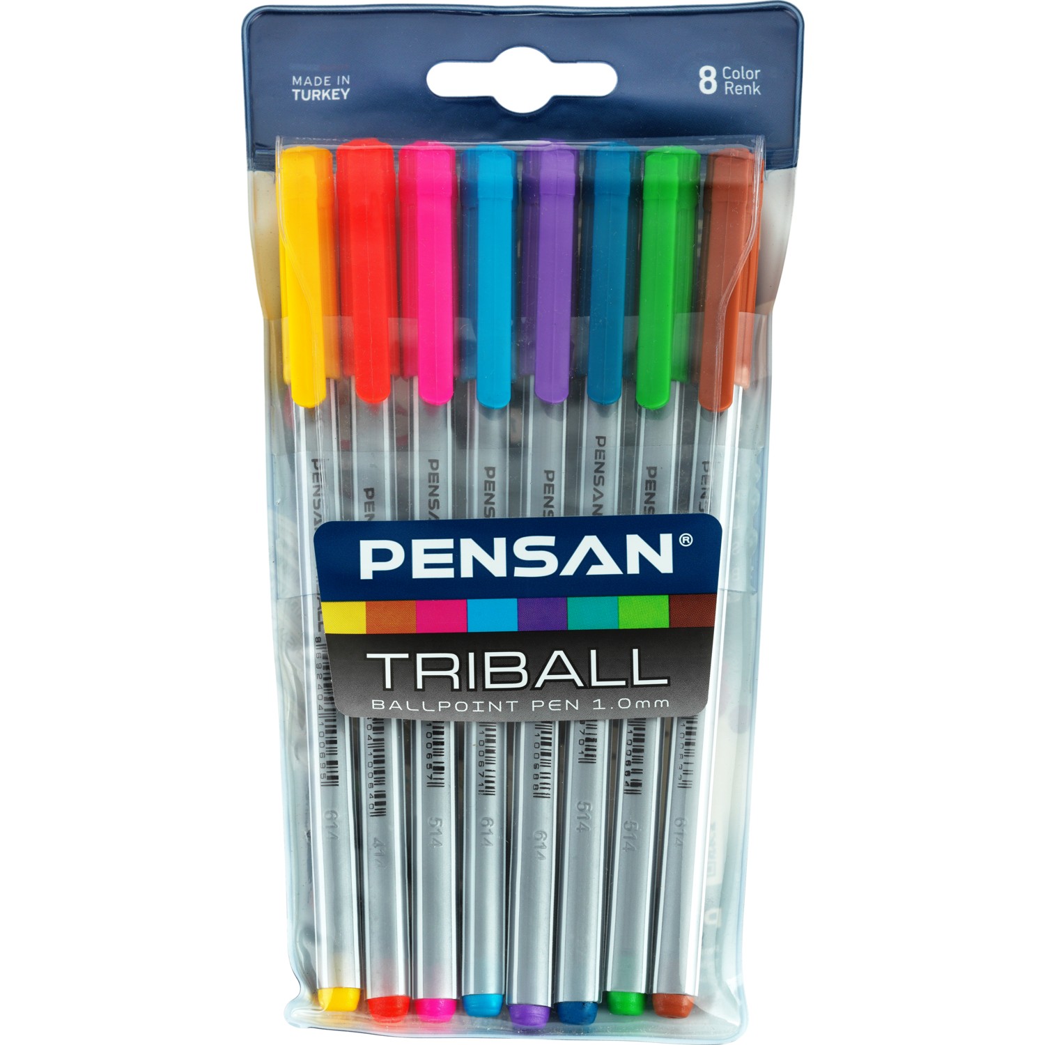 Pensan Triball 1.0 Tükenmez Kalem 8'li