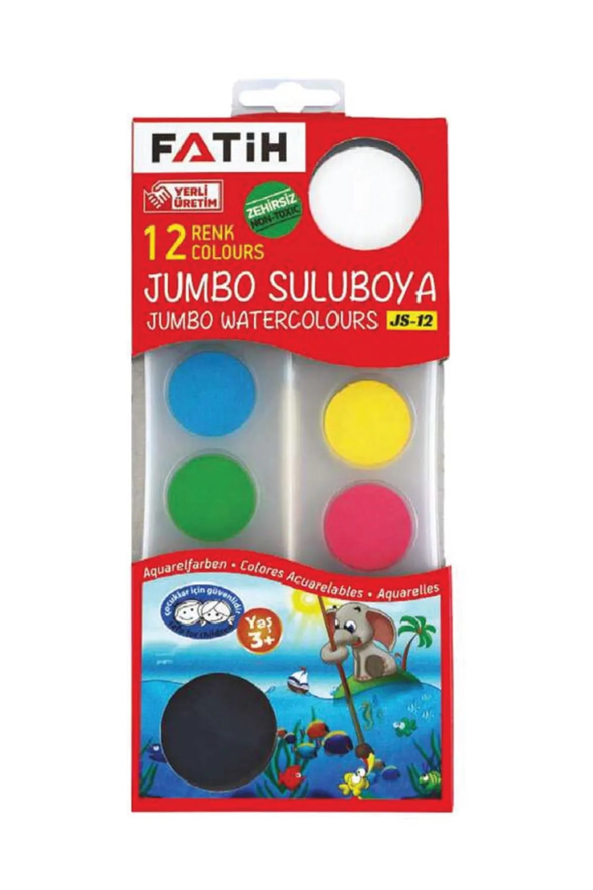 Fatih Jumbo Suluboya 12 Renk JS-12 King Size