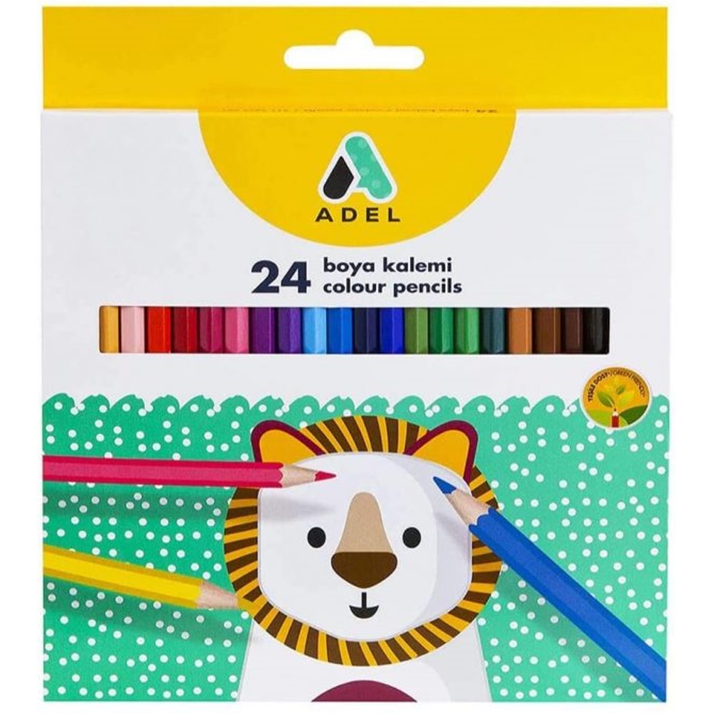 Adel Boya Kalemi Karton 24 Renk Tam Boy
