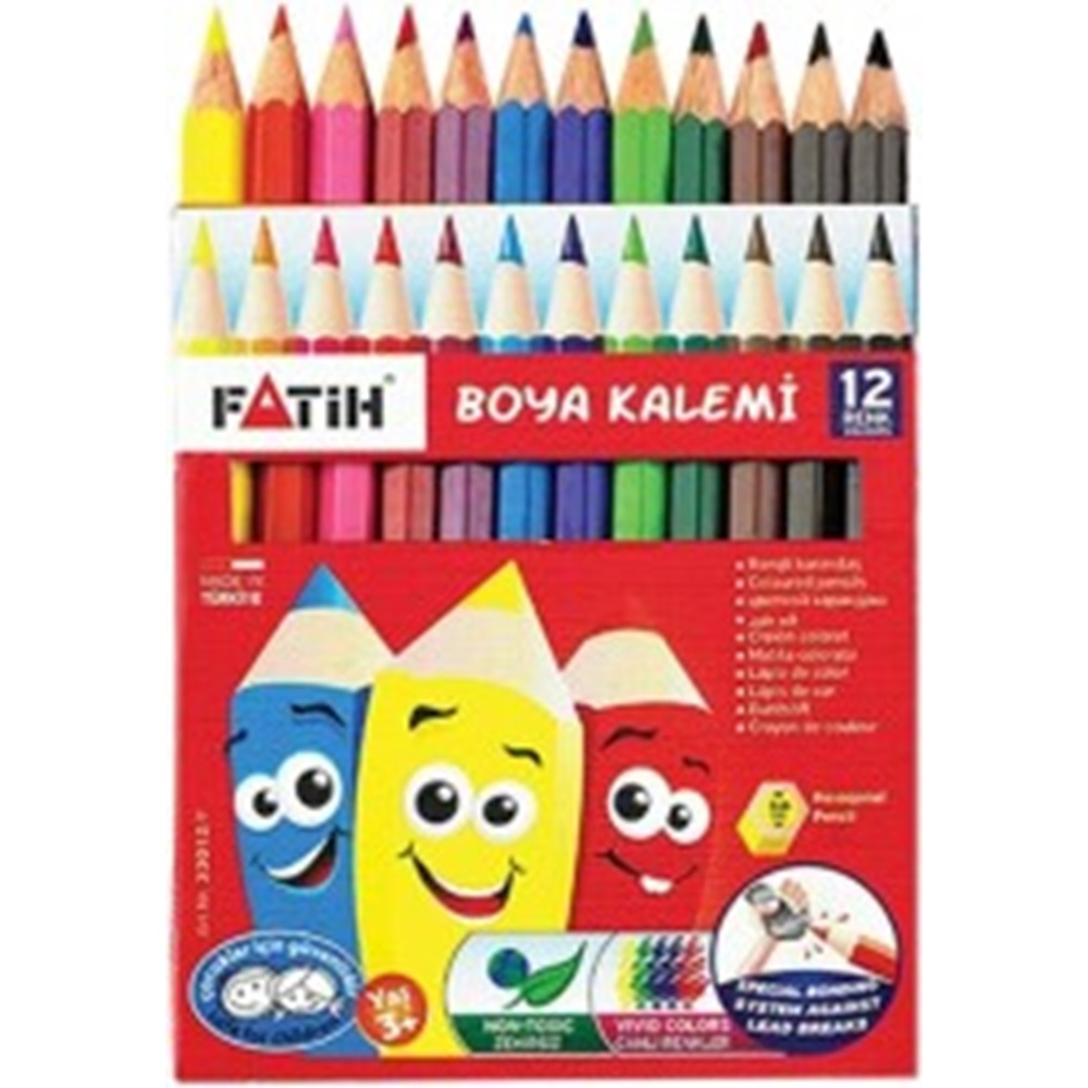 Fatih Kuruboya 12 Renk Yarım Boy