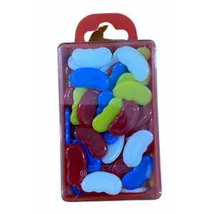 Yıldızlar Sayı Fasulyesi Plastik Kutulu - Kırmızı