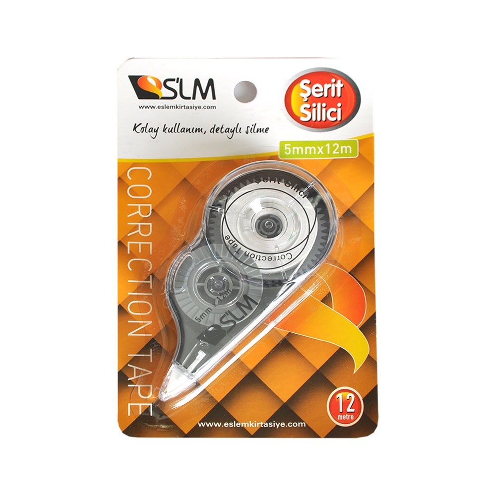 Slm Şerit Silici 5mmx12m - Siyah - Beyaz