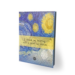 Bam 14,8x21 Lastikli Defter Siyah Yaprak-I Dream My Painting and I Paint My Dream