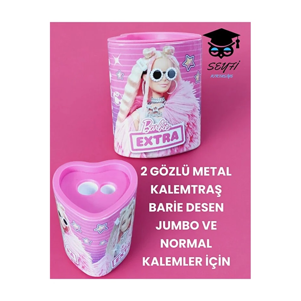 Cem Kalp Şekilli Çift Gözlü Barbie Kalemtraş B-9753