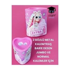 Cem Kalp Şekilli Çift Gözlü Barbie Kalemtraş B-9753