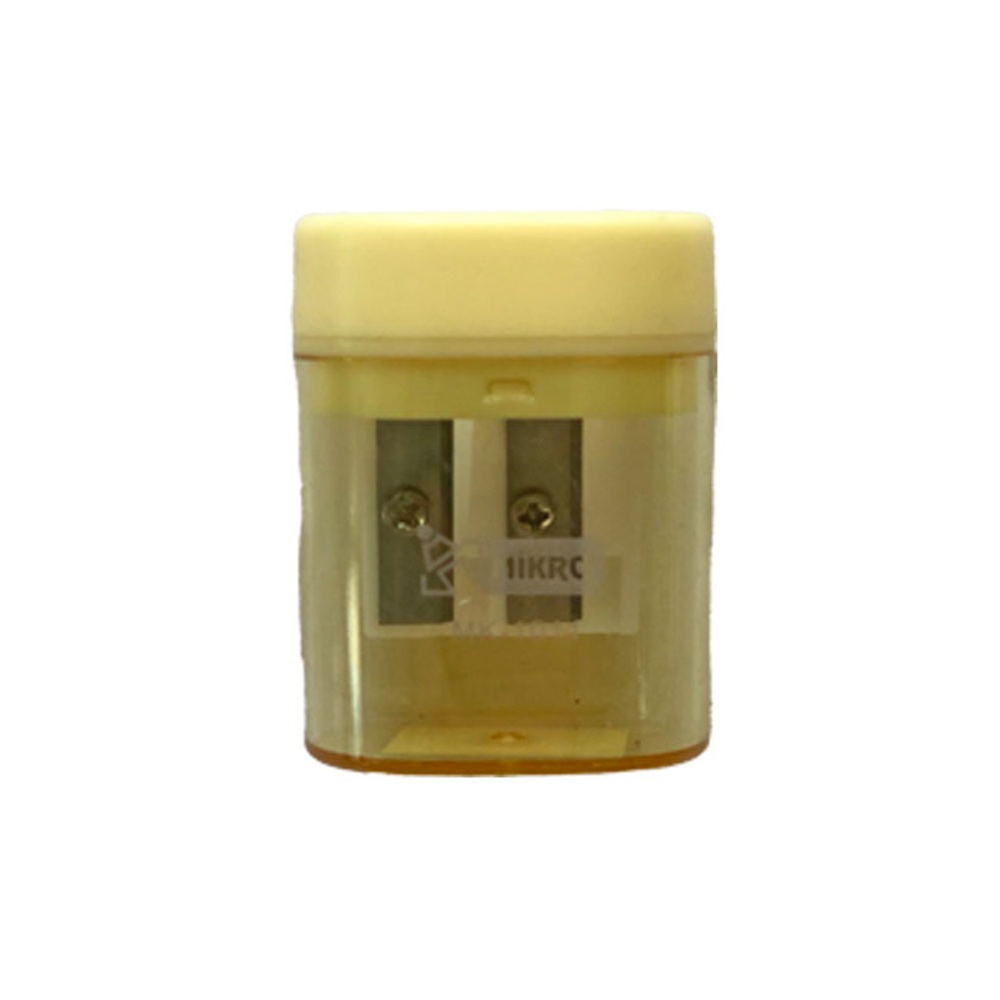 Mikro Mk-1011 Çift Gözlü Kalemtraş - Sarı