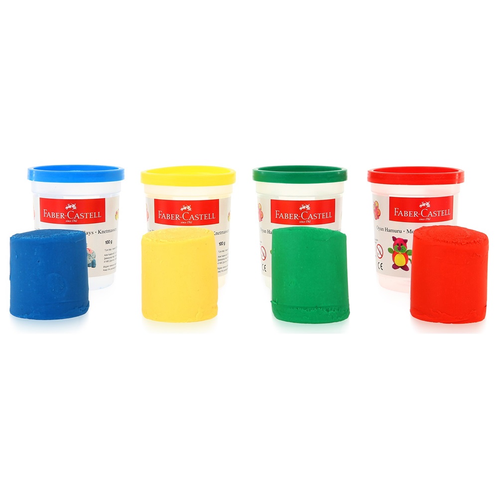 Faber Castell Oyun Hamuru Klasik Renkler 4 lü 100gr