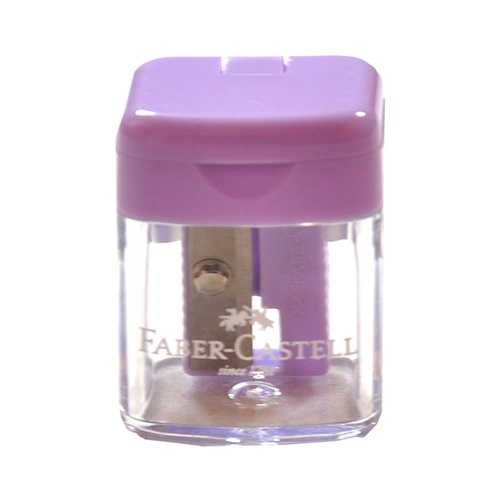 Faber Castell Mini Box Kalemtraş Pastel Renkler - Lila