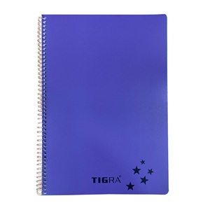 Tigra Spiralli P.P Kapak 96 Yaprak A4 Kareli TD-096 - Mor