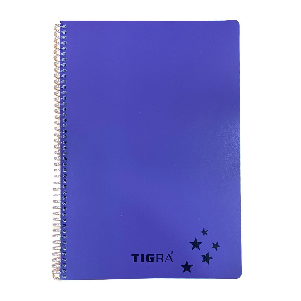 Tigra Spiralli P.P Kapak 60 Yaprak A4 Kareli TD-060 - Mor