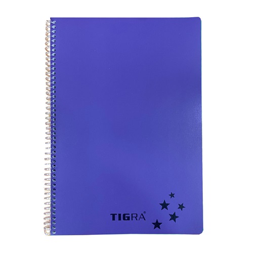 Tigra Spiralli P.P Kapak 60 Yaprak A4 Kareli TD-060 - Mor