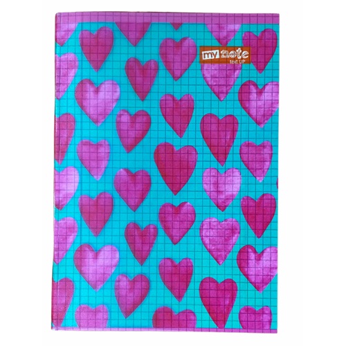 Mynote Text Up Defter A5 60 Yp Kareli - Pembe Kalp