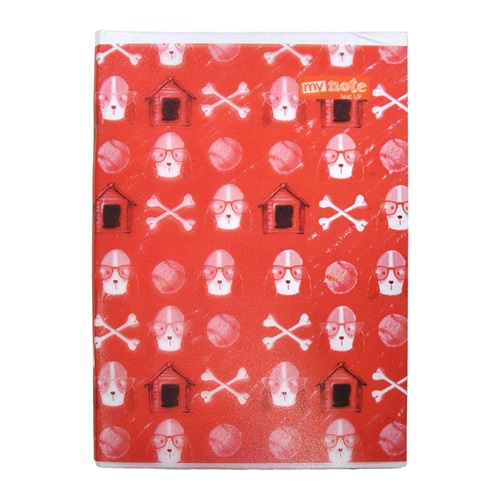 Mynote Text Up Defter A5 80 Yp Kareli - Kırmızı Köpek