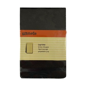 Mynote Case 9x14 Bloknot 80yp Çizgili Siyah