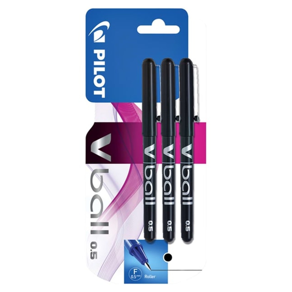 Pilot V-ball 0.5 - Siyah 3'lü Blister VB5-S-BL3