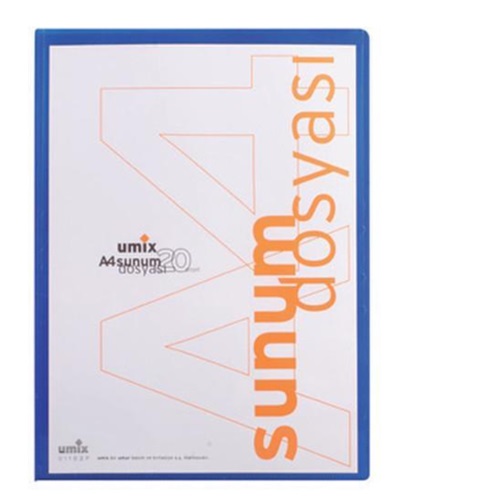 Umix Önden Cepli Sunum Dosyası Lacivert 20li