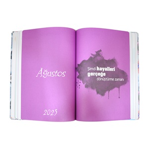 Lizy 17x24 Akademik Ajanda 2023 Eylül-2024 Aralık- Mor Papatyalar