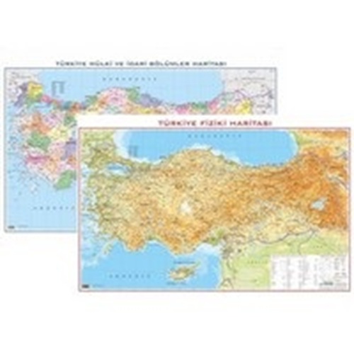 Gürbüz Türkiye Fiziki / Siyasi Çift Taraflı 50X70