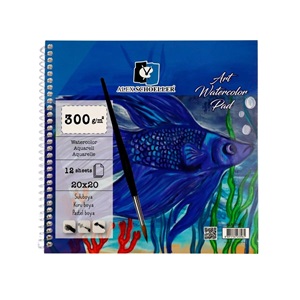 Alex Schoeller 20x20 300gr Spiralli Art Sulu Boya Defteri ALX-3961