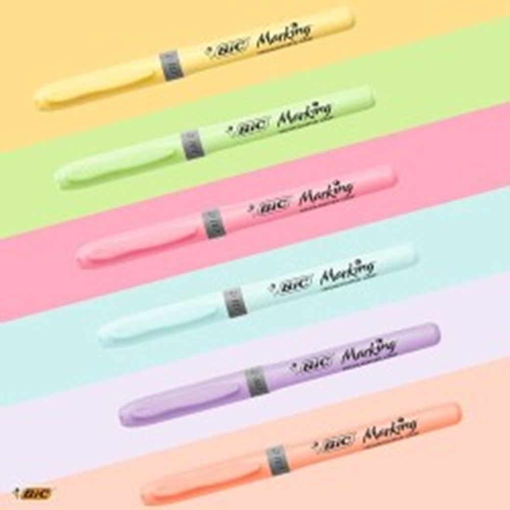 Bic Marking Highlighter Grip Pastel 6 lı