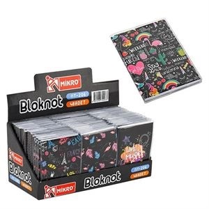 Mikro Bloknot Çizgili - NT-206 -Cool Girl- Siyah - A7